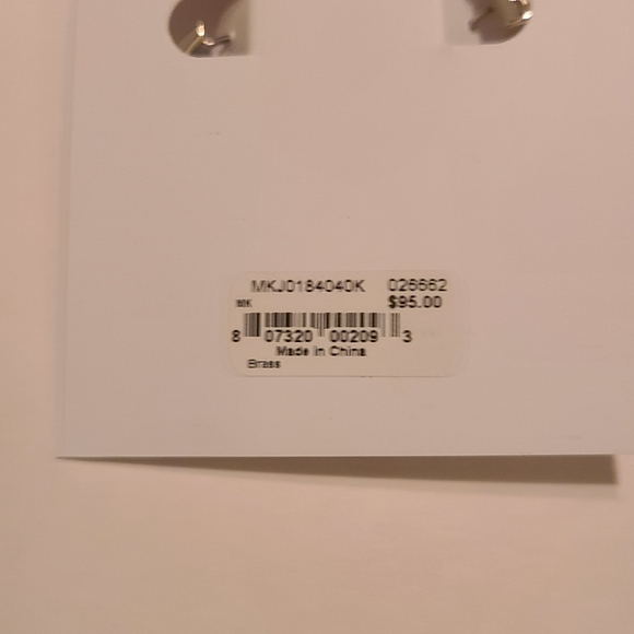 Michael Kors Shiny Silver Hug Hoop Earrings - Picture 5 of 11